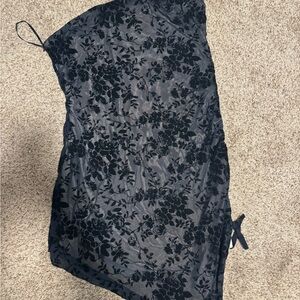 SHEIN Asymmetrical Black Floral Dress